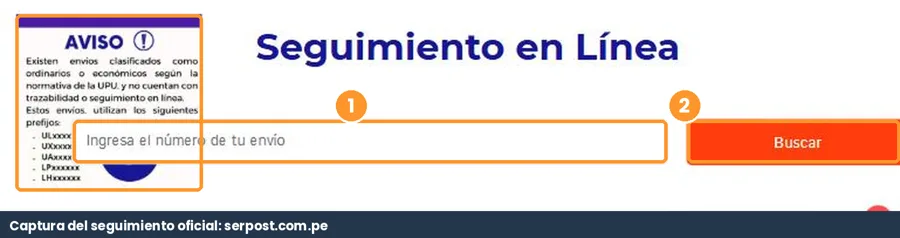 Seguimiento en Línea de Serpost